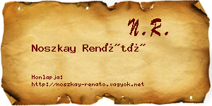 Noszkay Renátó névjegykártya