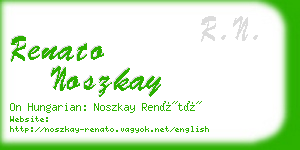 renato noszkay business card